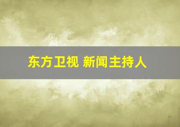 东方卫视 新闻主持人